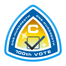 Voted one hundred times